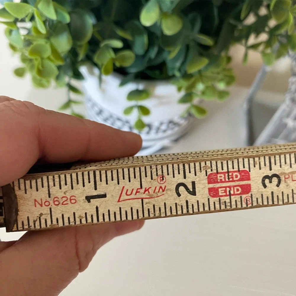 Vintage white Lufkin Folding Ruler RUGGED BRICK MASONS Spacing, # 636 - Picture 3 of 6